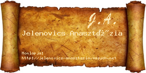 Jelenovics Anasztázia névjegykártya