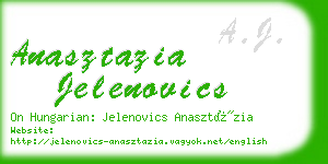 anasztazia jelenovics business card